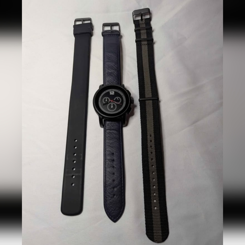 Mens Black Watch with 3 Interchangeable Bands
